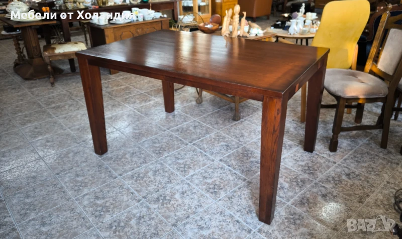 Масивна дъбова разтегателна маса, снимка 1