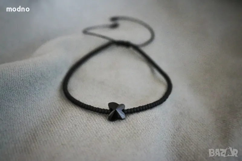 Елегантна и изчистена гривна в стилно черно, снимка 1
