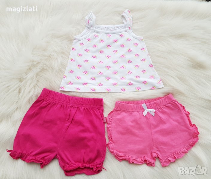 Летен лот къси панталонки  и потниче 3-6 месеца, снимка 1