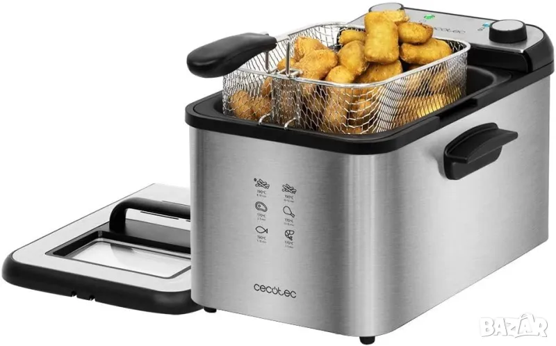 Фритюрник Cecotec CleanFry Infinity 4000, 3270 W, 4 л, Регулируем термостат, Филтър OilCleaner, снимка 1