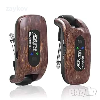 AKLOT Безжична китарна система, предавател/приемник, комплект 2.4GHz, снимка 1