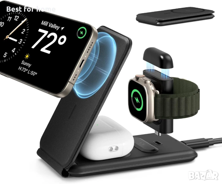 ESR 3 в 1 зарядно за Magsafe, снимка 1