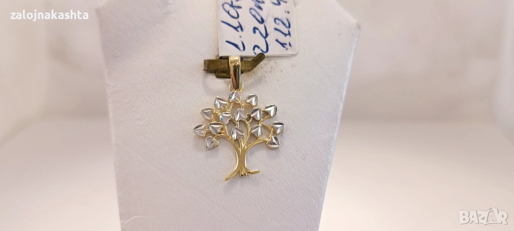 Нова Златна висулка дървото на живота-1,10гр/14кр, снимка 1
