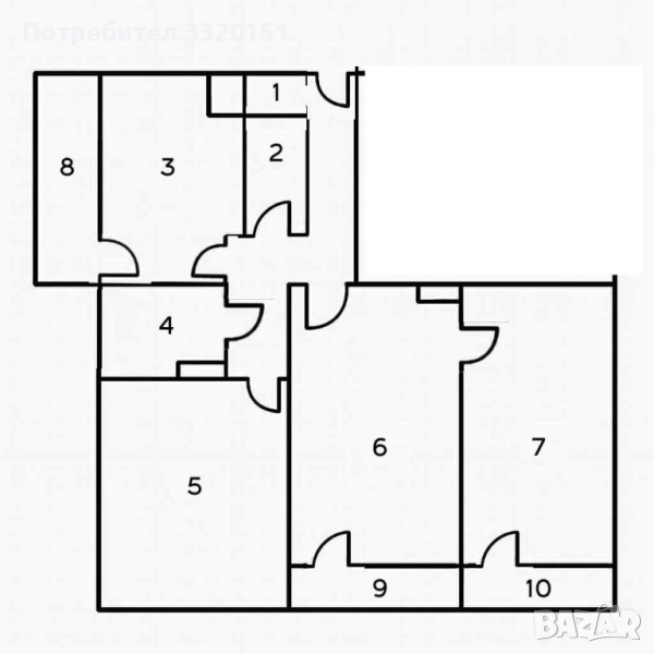 Тристаен апартамент в Младост 3, снимка 1