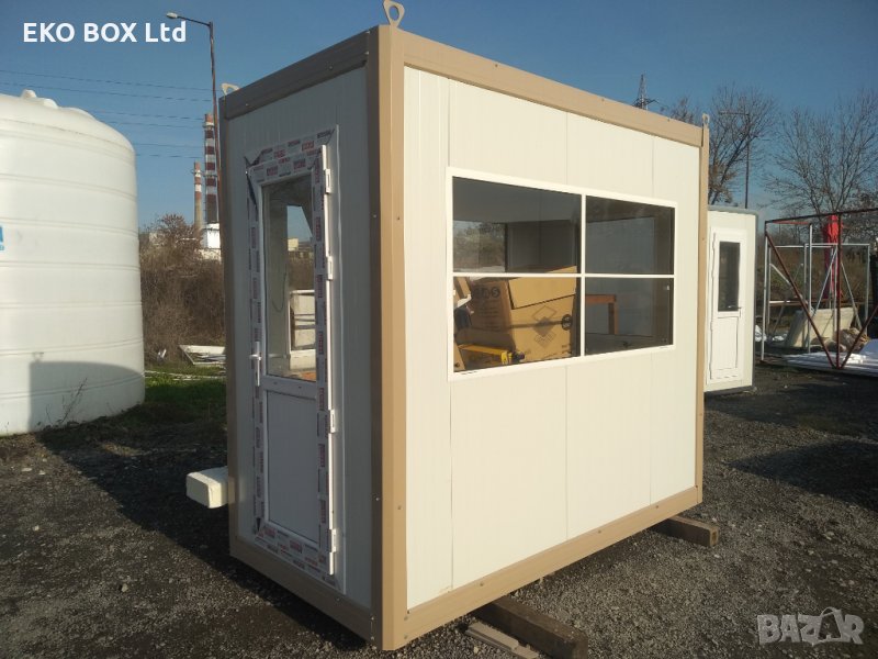 135см./210см. Охранителна кабина/Кабина за охрана/Панелен павилион/Търговска будка/Сандвич панел, снимка 1