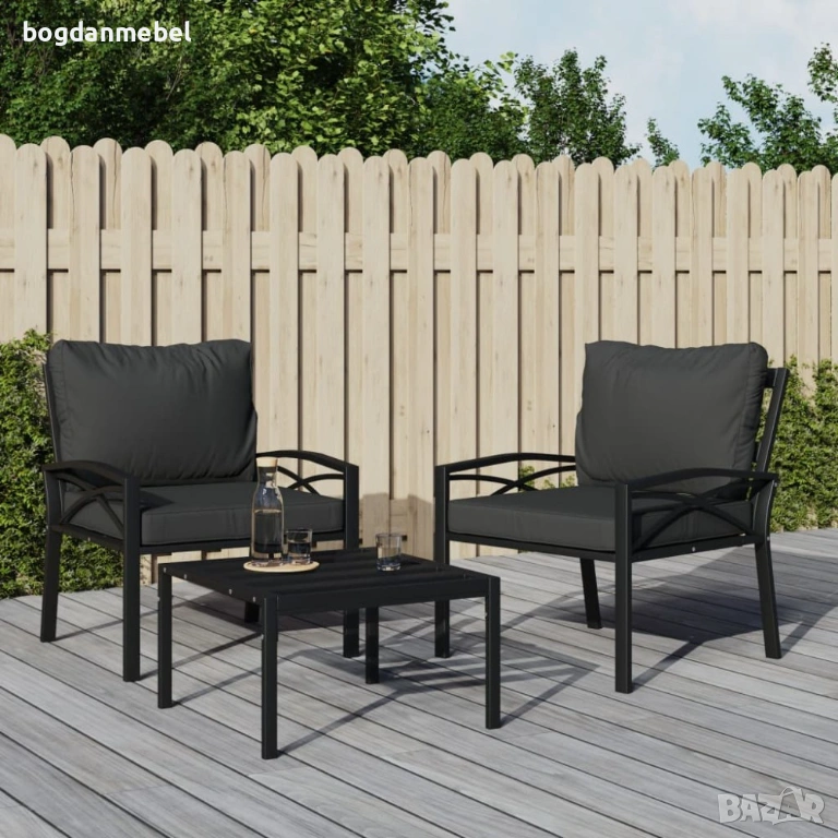 Sonata H Градински стол със сиви възглавници , снимка 1