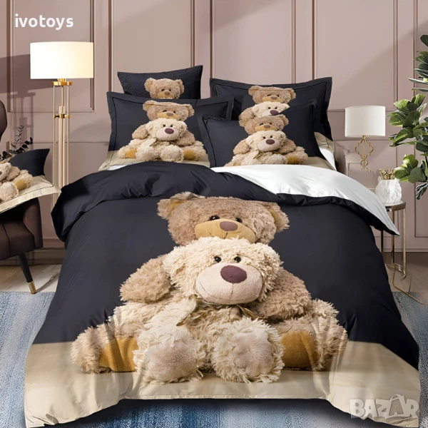 Двулицево спално бельо, 6 части (реално изображение) - Модел WS18074, снимка 1