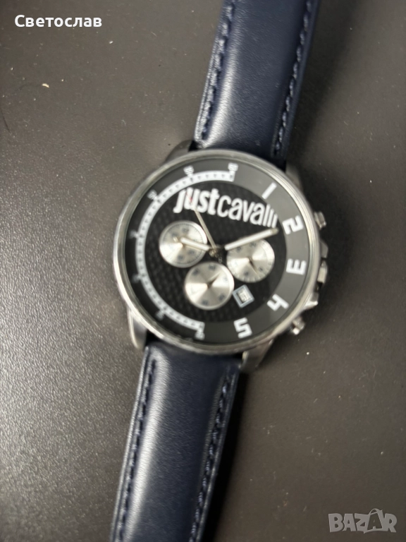Марков часовник Roberto Cavalli модел:Just Cavalli – запазен, с кожена каишка, снимка 1