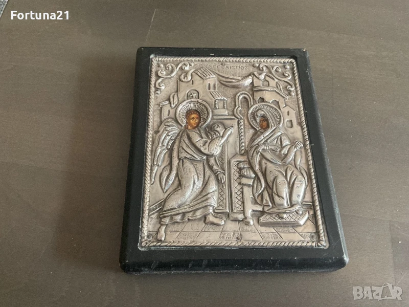 Сребърна икона 950 - Благовещение, снимка 1
