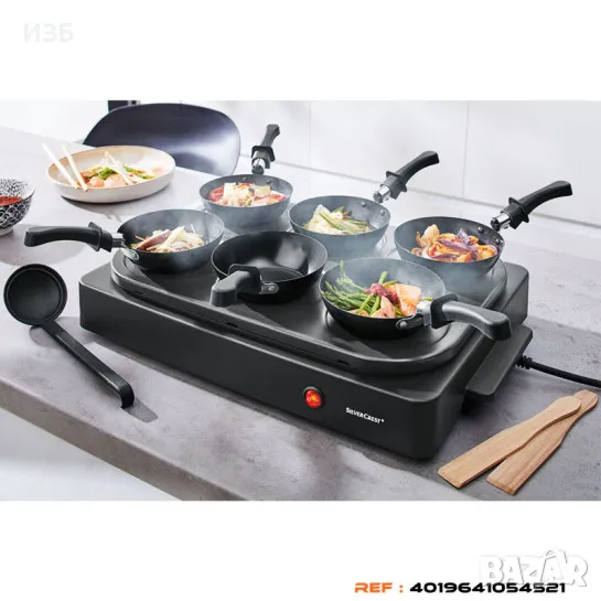 Мини уок комплект  електрически грил   Silvercrest Ново, снимка 1