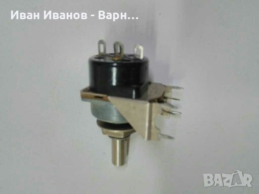 Потенциометър  100ом. линеен с ключ 1А/250в  за платка, снимка 1