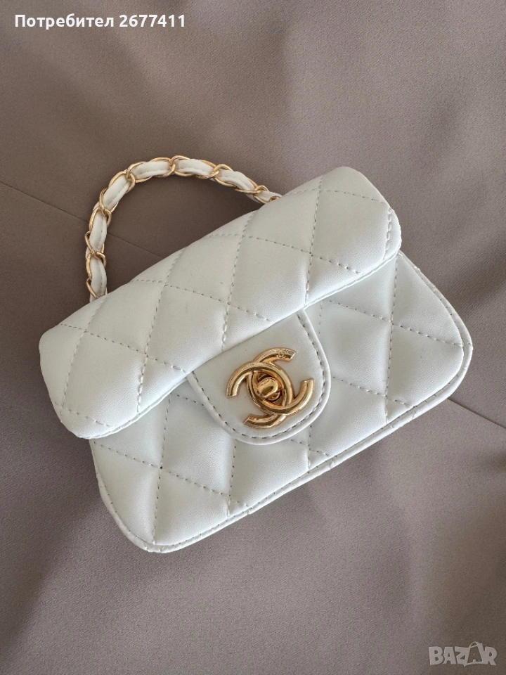 Дамска бяла чанта chanel , снимка 1