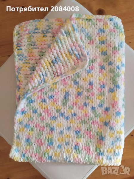 Ръчно плетено бебешко одеяло , снимка 1