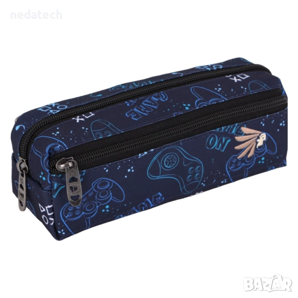 Ученически несесер 15NF36, Син, 20x6x7см., снимка 1