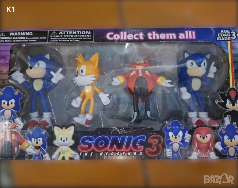 Комплект 4 броя фигурки Соник 3, Sonic 3 /фигури за игра, снимка 1