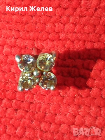 МИНИАТЮРНА СРЕБЪРНА ФЛОРАЛНА ОБЕЦА СРЕБРО ЦВЕТЕ 925 ПРОБА с БЛЕСТЯЩИ ЦИРКОНЧЕТА 32126