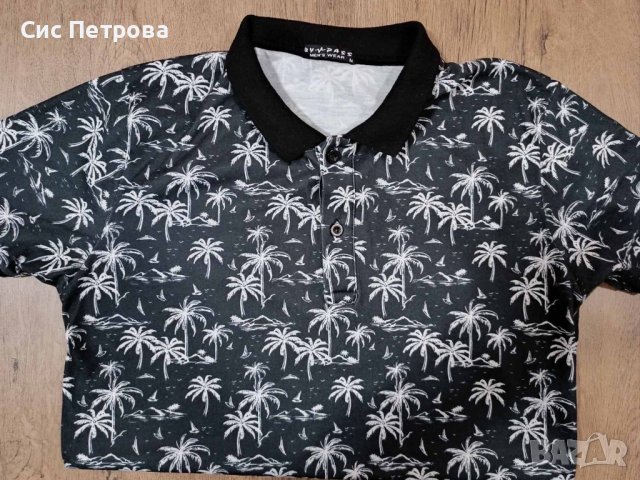 Мъжка блуза с къс ръкав и якичка, снимка 1