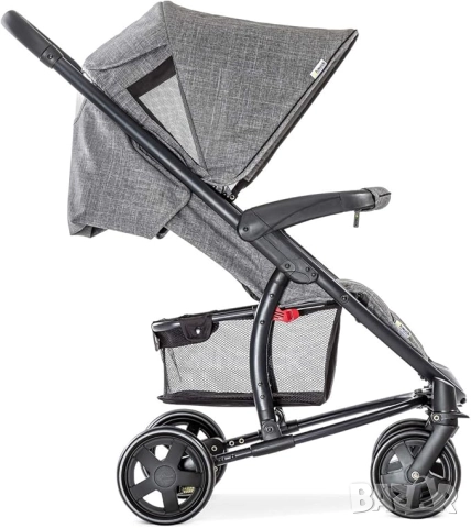 3 в 1 Бебешка Количка - Hauck Malibu 4 Trio Set H-14608, Столче за Кола и Кош за Новородено, Сива!, снимка 4 - Детски колички - 52361051