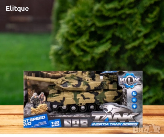 Детски инерционен танк със звук и светлина