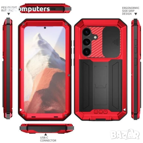 Samsung Galaxy S25 5G R-JUST Удароустойчив/Водоустойчив Калъф и Протектор, снимка 2 - Калъфи, кейсове - 51417739