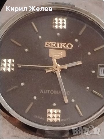 SEIKO 5 AUTOMATIC JAPAN MOVT WATER RESISTANT МАРКОВ МЪЖКИ ЧАСОВНИК СЕЙКО 5 КЛАСИЧЕСКИ МОДЕЛ 28105, снимка 5 - Мъжки - 38744143