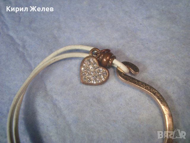 КРАСИВА ПОЗЛАТЕНА ХЕНД МЕЙД МОДНА ЛЯТНА АРТ ГРИВНА с ЦИРКОНИ 21354, снимка 2 - Гривни - 37656691