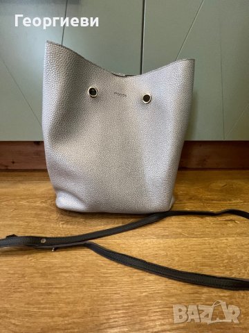 Дамска голяма чанта в сребърен цвят, снимка 13 - Чанти - 43501735