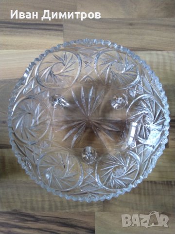 Старинна кристална фруктиера 24/12 см. /Antique crystal fruit bowl 24/12 centimeters