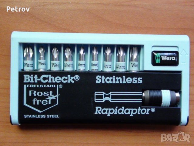 WERA Bit-Check BC 10/9 Stainless Steel - PROFI Висококачественни Битове неръждаема стомана , GERMANY, снимка 2 - Отвертки - 26477812