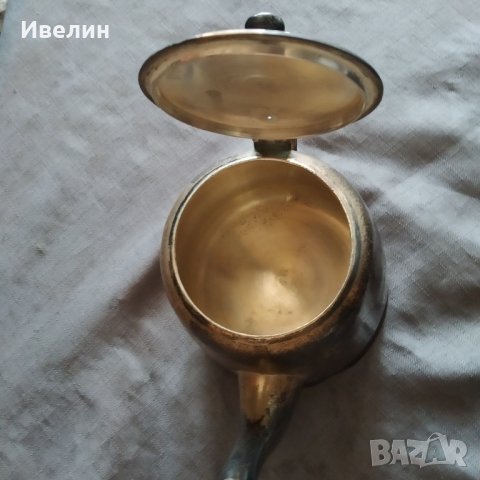 посребрена метална кана,чайник арт деко, снимка 5 - Антикварни и старинни предмети - 32540158