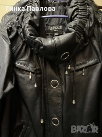 Дамско кожено яке Nessimod XXL, снимка 4 - Якета - 52209194