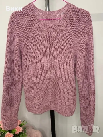 Пуловер ръчно плетен универсален размер, снимка 10 - Блузи с дълъг ръкав и пуловери - 48836285