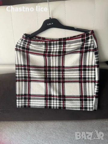 Къса карирана пола, снимка 2 - Поли - 50177763