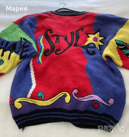 Красиво pinup плетено яке с подплата и апликации от Флорида, снимка 4 - Якета - 49728263