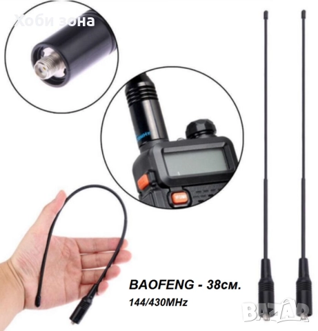Антена за радиостанция Baofeng Pofung Kenwood TYT QYT уоки токи, снимка 3 - Друга електроника - 51743521