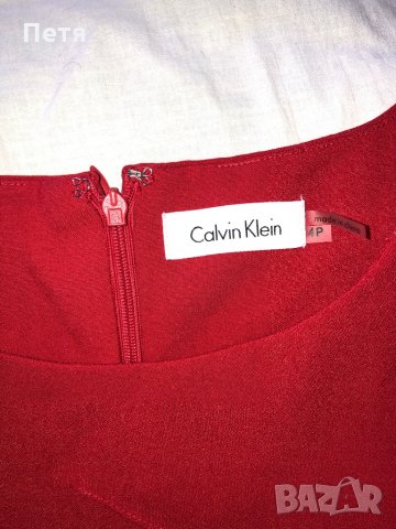 Calvin Klein Дамска червена рокля, снимка 2 - Рокли - 28800659