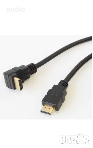 Кабел HDMI мъжки - HDMI мъжки ъглов 1.5м, снимка 1
