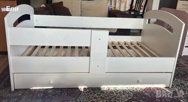 Детско дървено легло 70/140 с чекмедже, снимка 10 - Други - 53522124