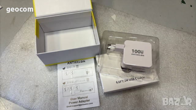 Type-C 100W ново зарядно (5/9/12/15/20V-96W,Комплект)