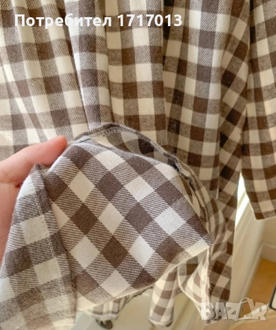 Рокличка с дълъг ръкав, каре, размер 6 (подходяща за 5 г.), снимка 4 - Детски рокли и поли - 52078942