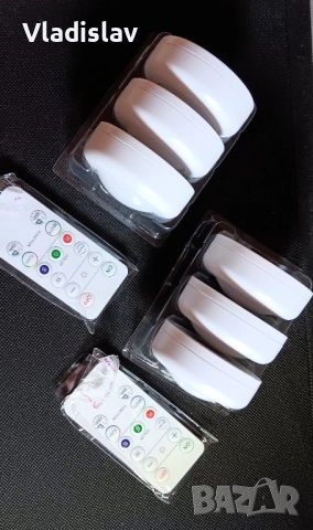 HELPLEX LED Puck лампи с дистанционно RGB, снимка 2 - Лед осветление - 52081326