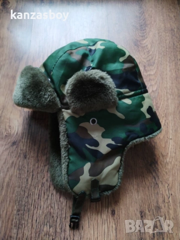 Mil-Tec Outdoor - зимна ловна ушанка КАТО НОВА С, снимка 2 - Шапки - 53418498