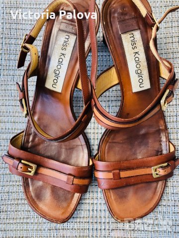 🇮🇹 Изключително удобни скъпи сандали MISS KALOGIROU, снимка 7 - Дамски елегантни обувки - 26382438