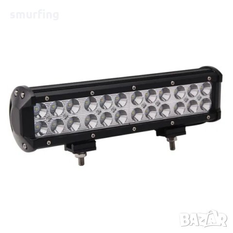  30СМ / Мощен Led Bar Лед Диоден Бар Фар Прожектор 12/24V 72W 24 диода , снимка 1