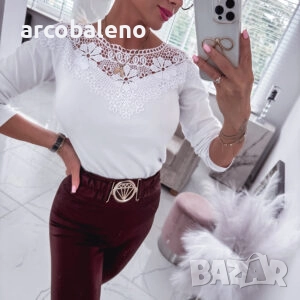 Дамски стягащи клинове с декоративни колани, 3цвята , снимка 7 - Клинове - 51931885