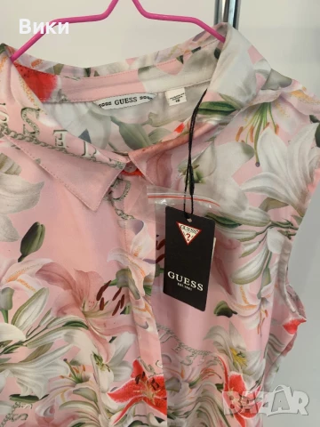 Риза Guess нова с етикет за 16г, но е подходяща и за XS и S, снимка 7 - Ризи - 50593762