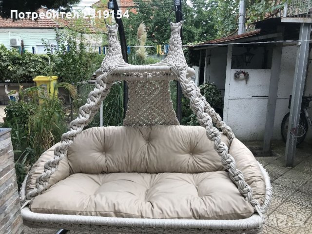Люлеещо се кресло за градина, снимка 6 - Градински мебели, декорация  - 35607452