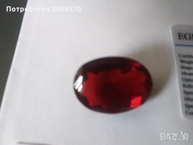 Натурален сертифициран червен Топаз 90 карата , рубин смарагд сапфир диамант  изомруд, снимка 6 - Антикварни и старинни предмети - 35359568