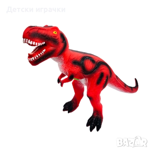 Динозавър музикален гумена играчка 30см, снимка 2 - Фигурки - 52663033