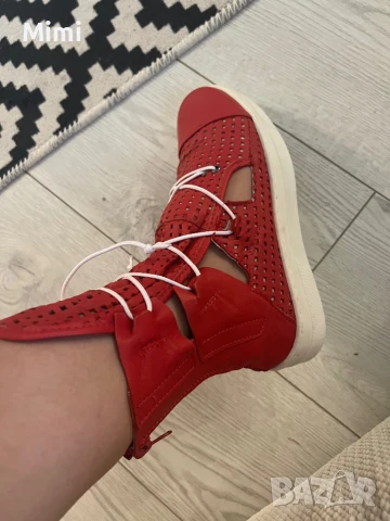 Летни Боти на дупки ест.кожа 37, снимка 5 - Дамски боти - 51409778